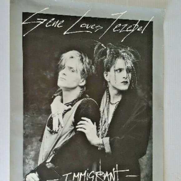 GENE LOVES JEZEBEL Immigrant Poster VINTAGE 1985 RARE New Wave Goth 30" x 20" - Picture 1 of 7